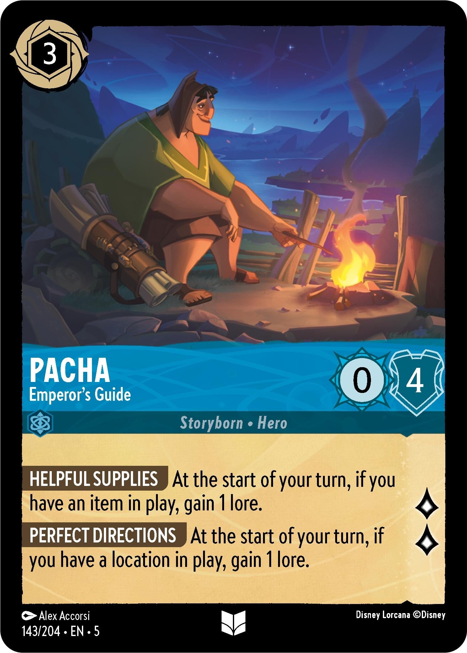 Image for Pacha - Emperor's Guide (143/204) (Shimmering Skies) (5) - Disney Lorcana