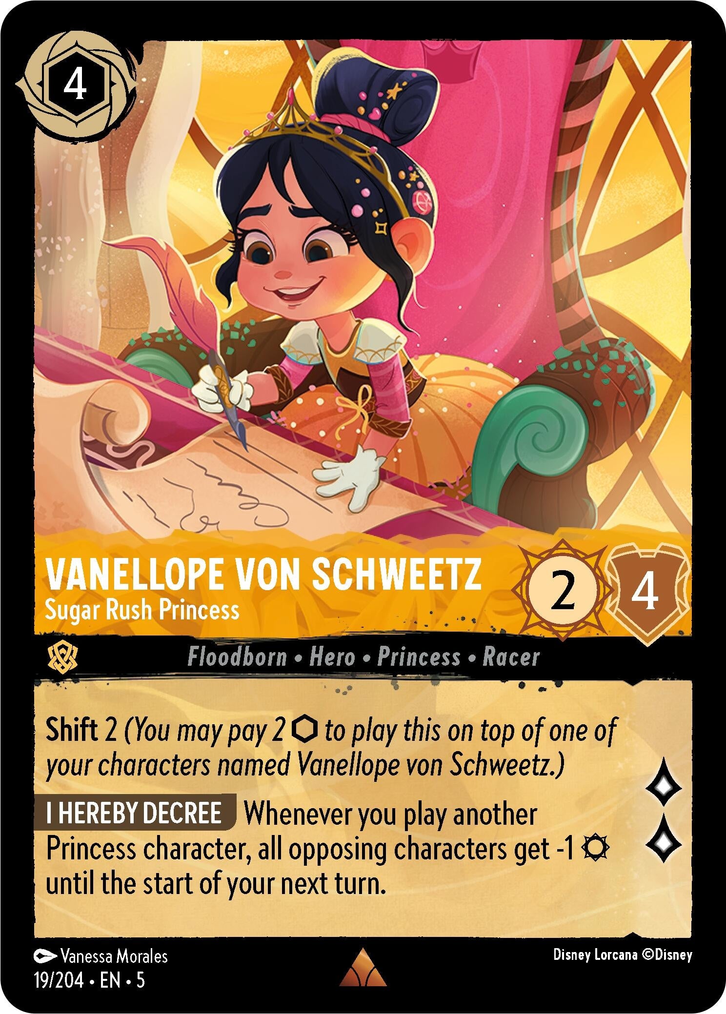 Image for Vanellope von Schweetz - Sugar Rush Princess (19/204) (Shimmering Skies) (5) - Disney Lorcana