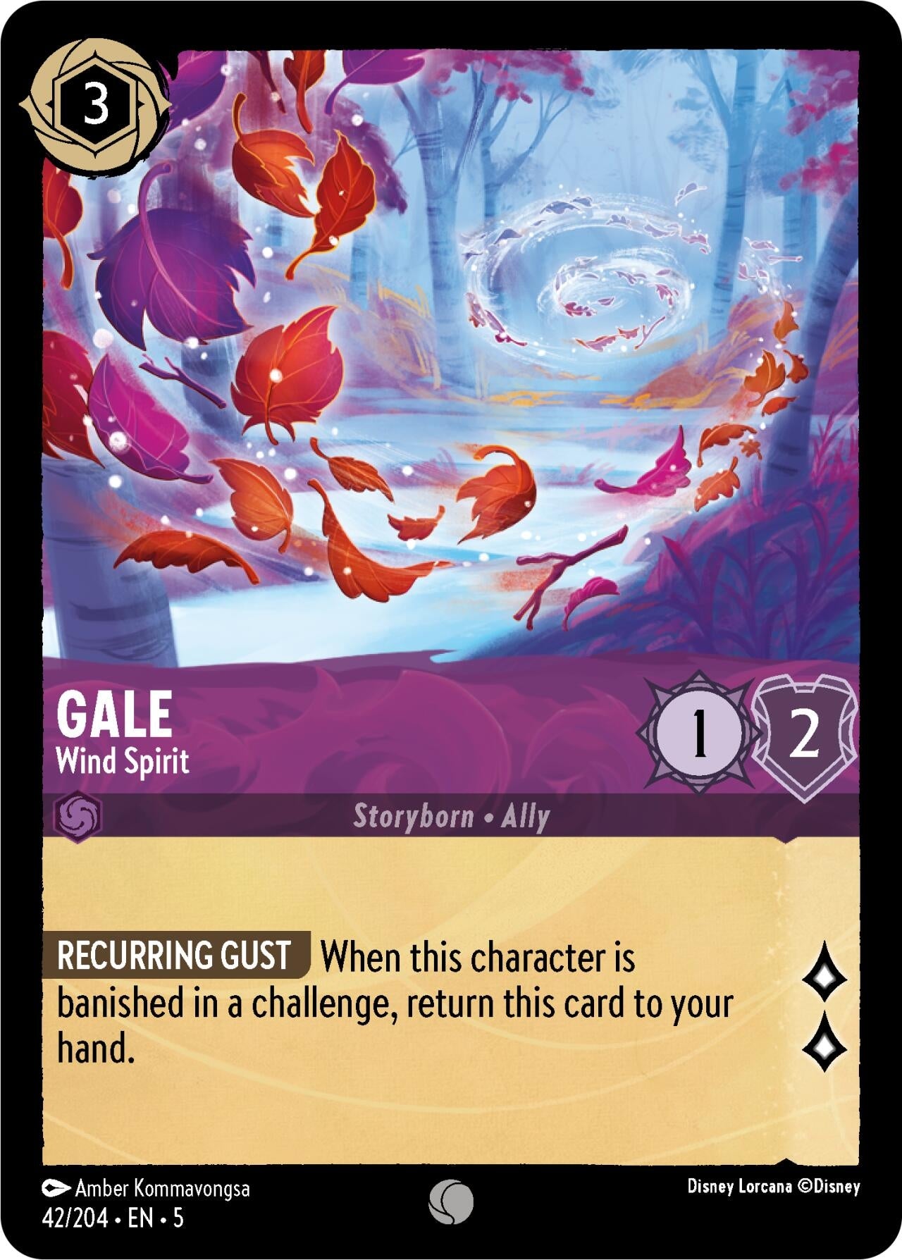 Image for Gale - Wind Spirit (42/204) (Shimmering Skies) (5) - Disney Lorcana