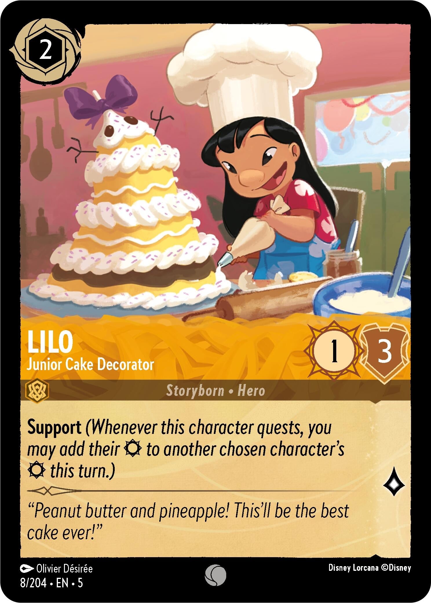 Image for Lilo - Junior Cake Decorator (8/204) (Shimmering Skies) (5) - Disney Lorcana