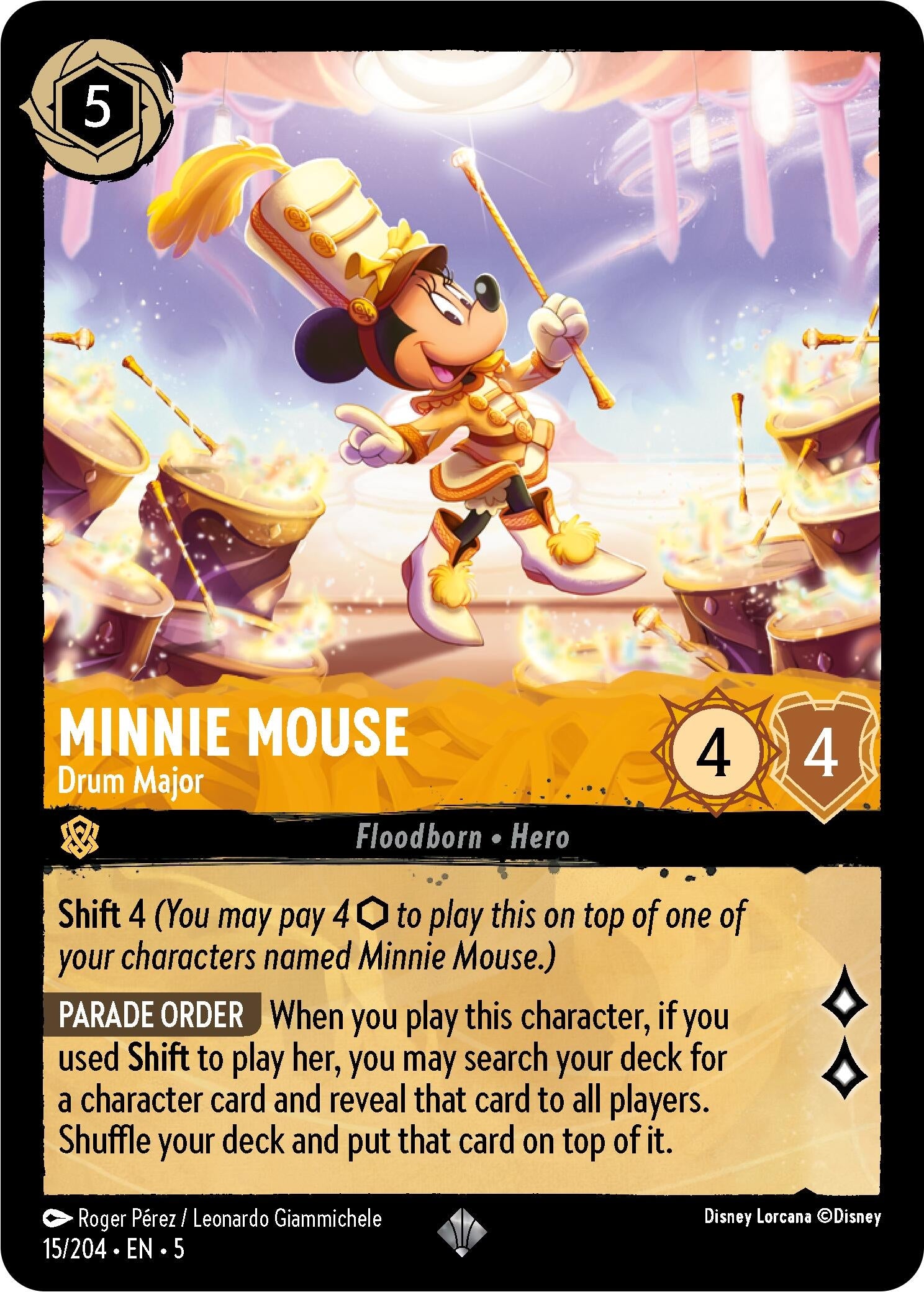 Image for Minnie Mouse - Drum Major (15/204) (Shimmering Skies) (5) - Disney Lorcana