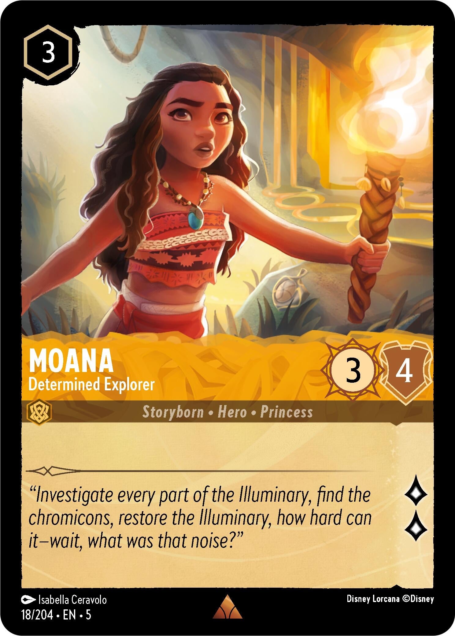 Image for Moana - Determined Explorer (18/204) (Shimmering Skies) (5) - Disney Lorcana