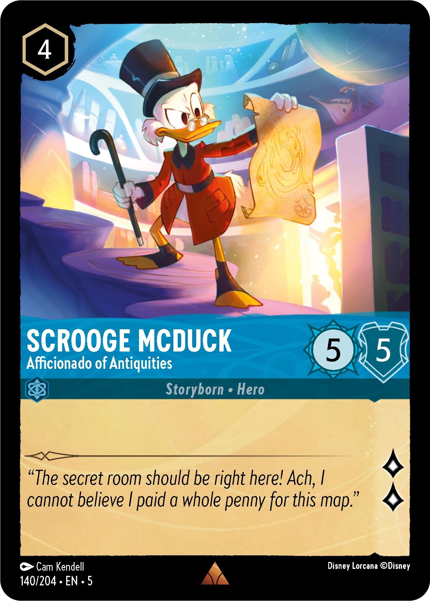 Image for Scrooge McDuck - Afficionado of Antiquities (140/204) (Shimmering Skies) (5) - Disney Lorcana