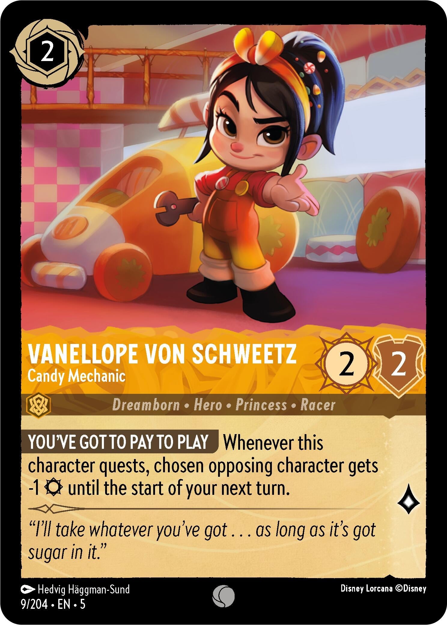 Image for Vanellope von Schweetz - Candy Mechanic (9/204) (Shimmering Skies) (5) - Disney Lorcana