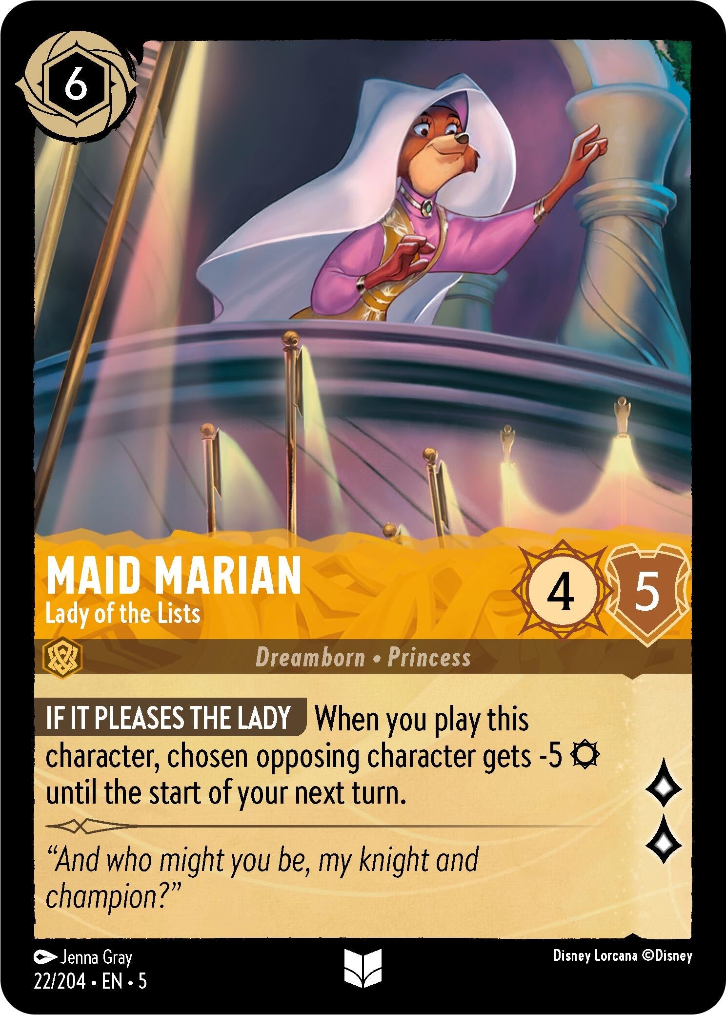 Image for Maid Marian - Lady of the Lists (22/204) (Shimmering Skies) (5) - Disney Lorcana