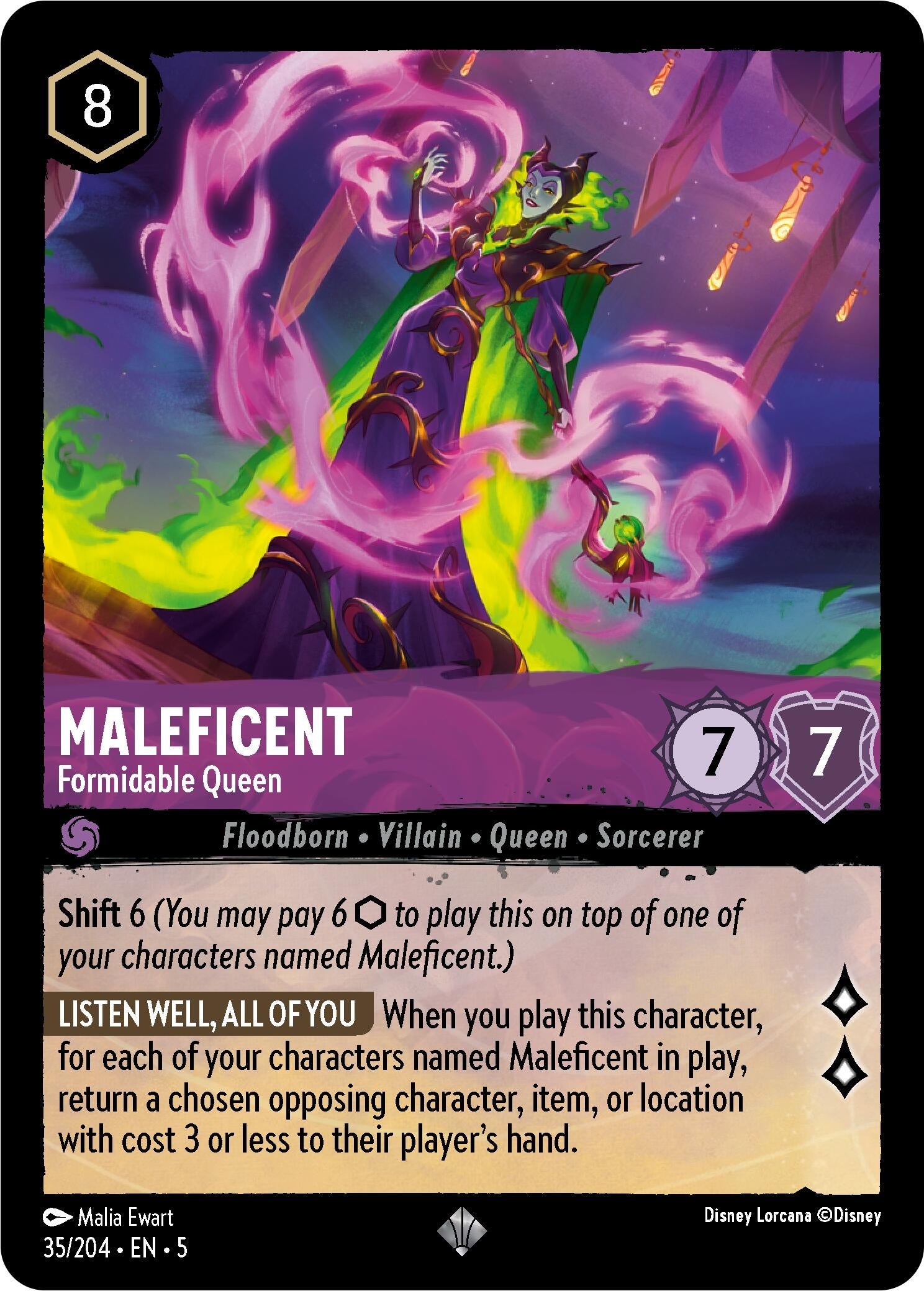 Image for Maleficent - Formidable Queen (35/204) (Shimmering Skies) (5) - Disney Lorcana