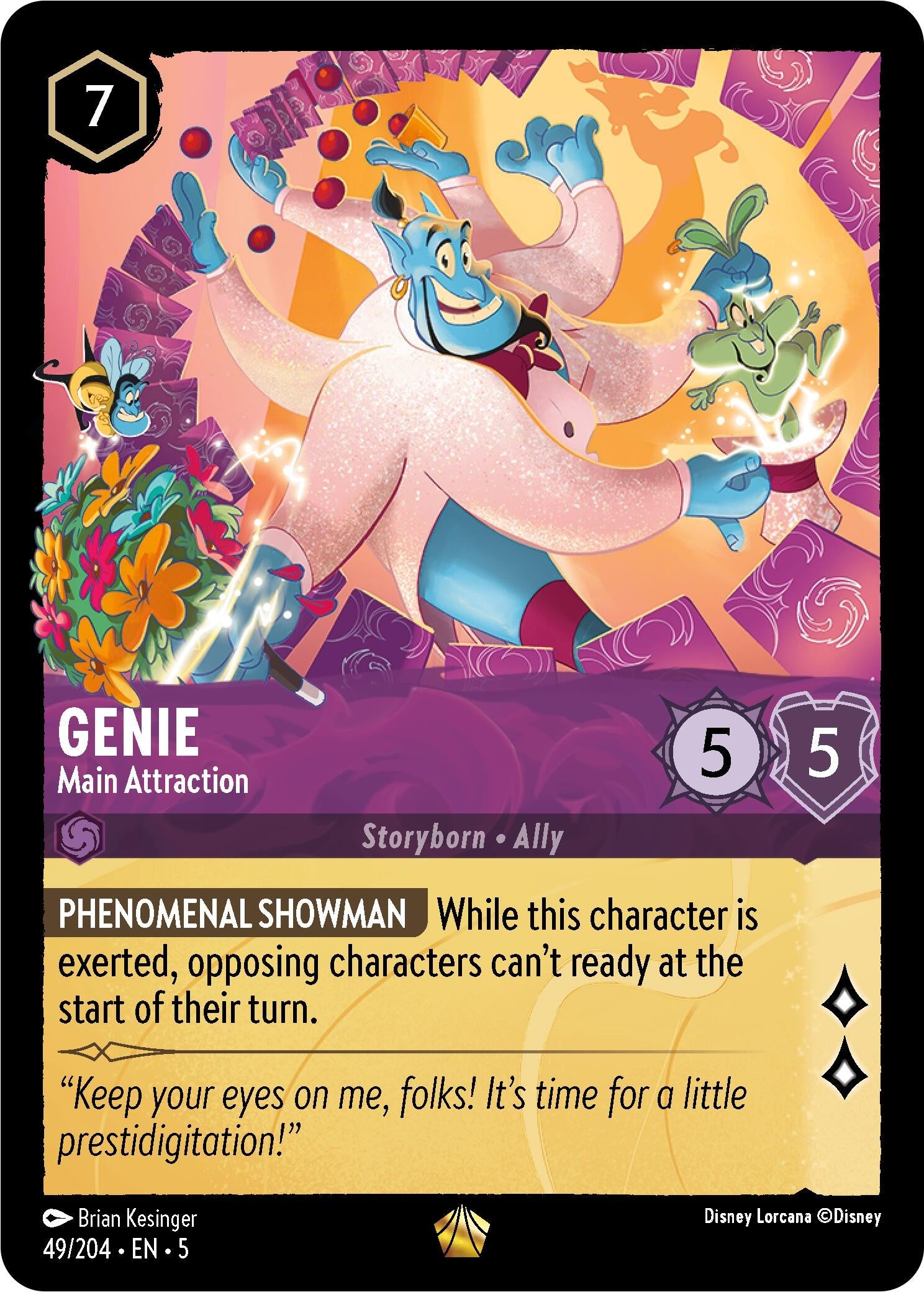 Image for Genie - Main Attraction (49/204) (Shimmering Skies) (5) - Disney Lorcana