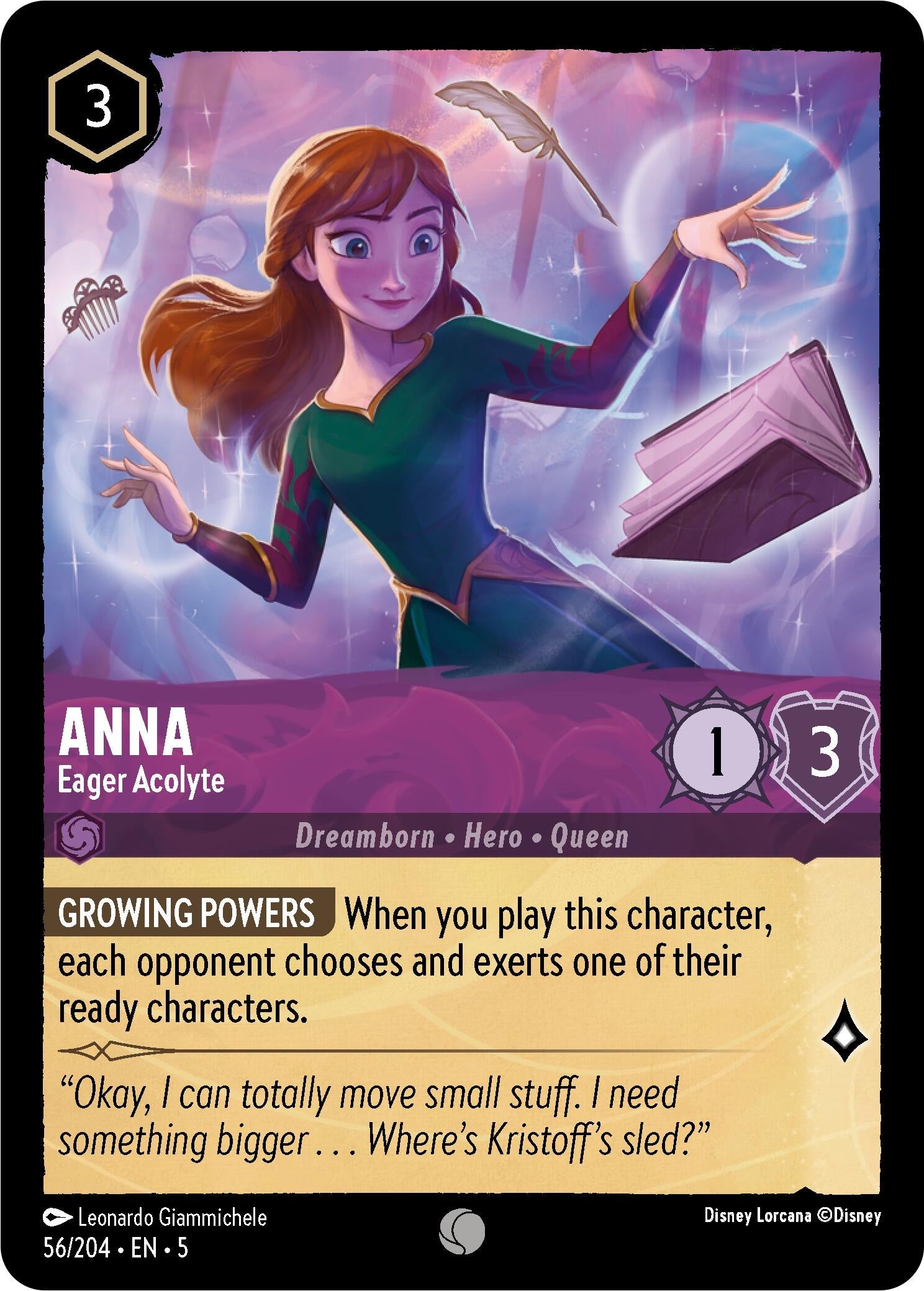 Image for Anna - Eager Acolyte (56/204) (Shimmering Skies) (5) - Disney Lorcana