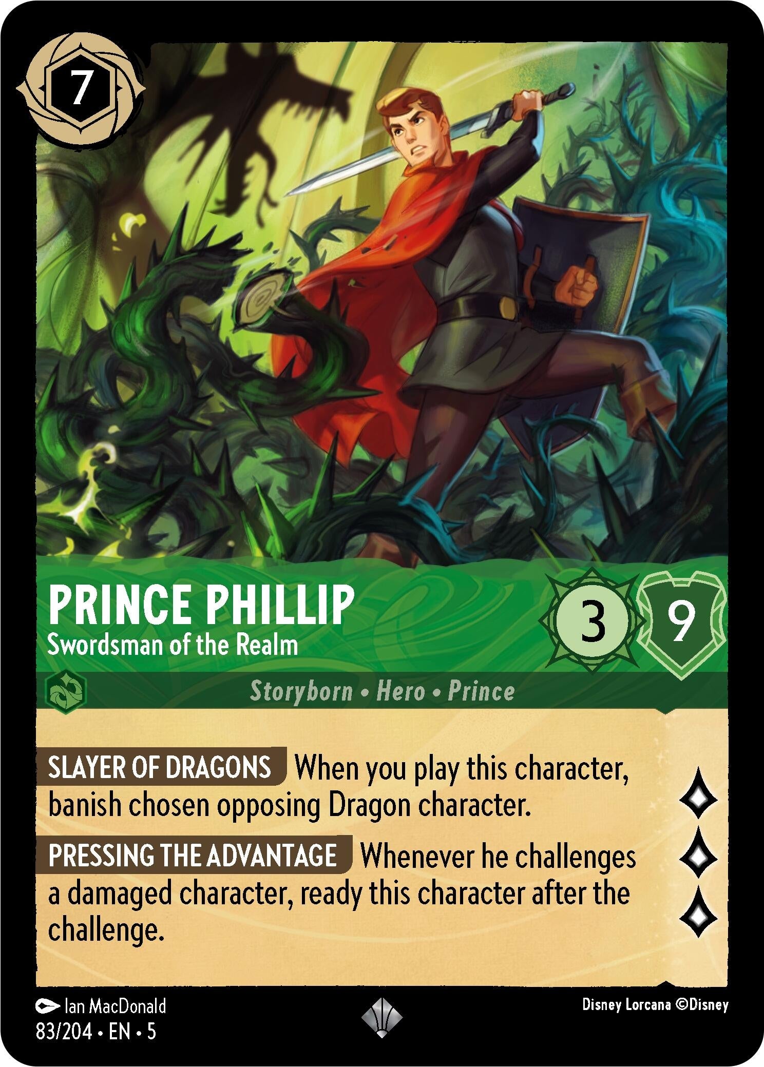 Image for Prince Phillip - Swordsman of the Realm (83/204) (Shimmering Skies) (5) - Disney Lorcana