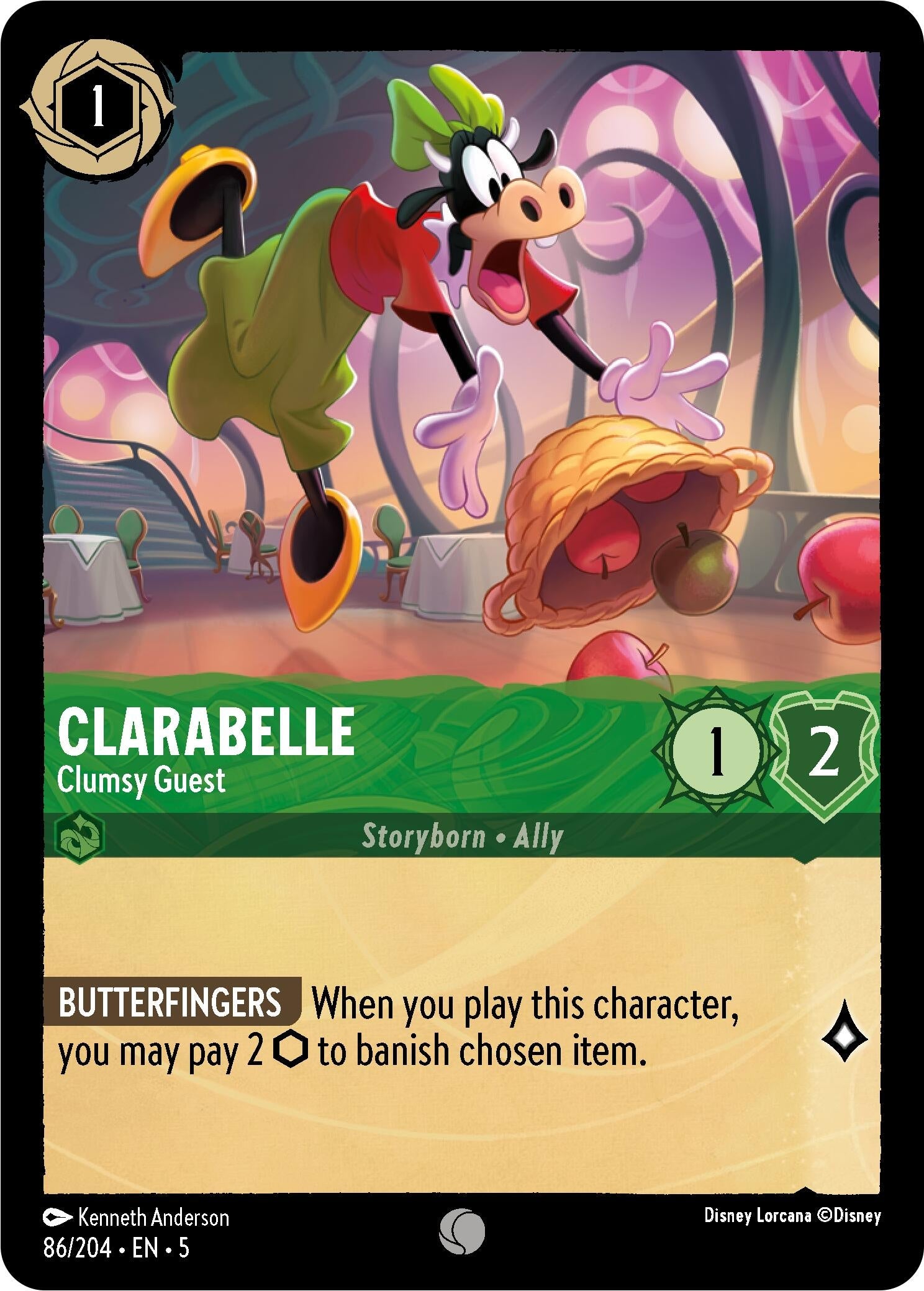 Image for Clarabelle - Clumsy Guest (86/204) (Shimmering Skies) (5) - Disney Lorcana