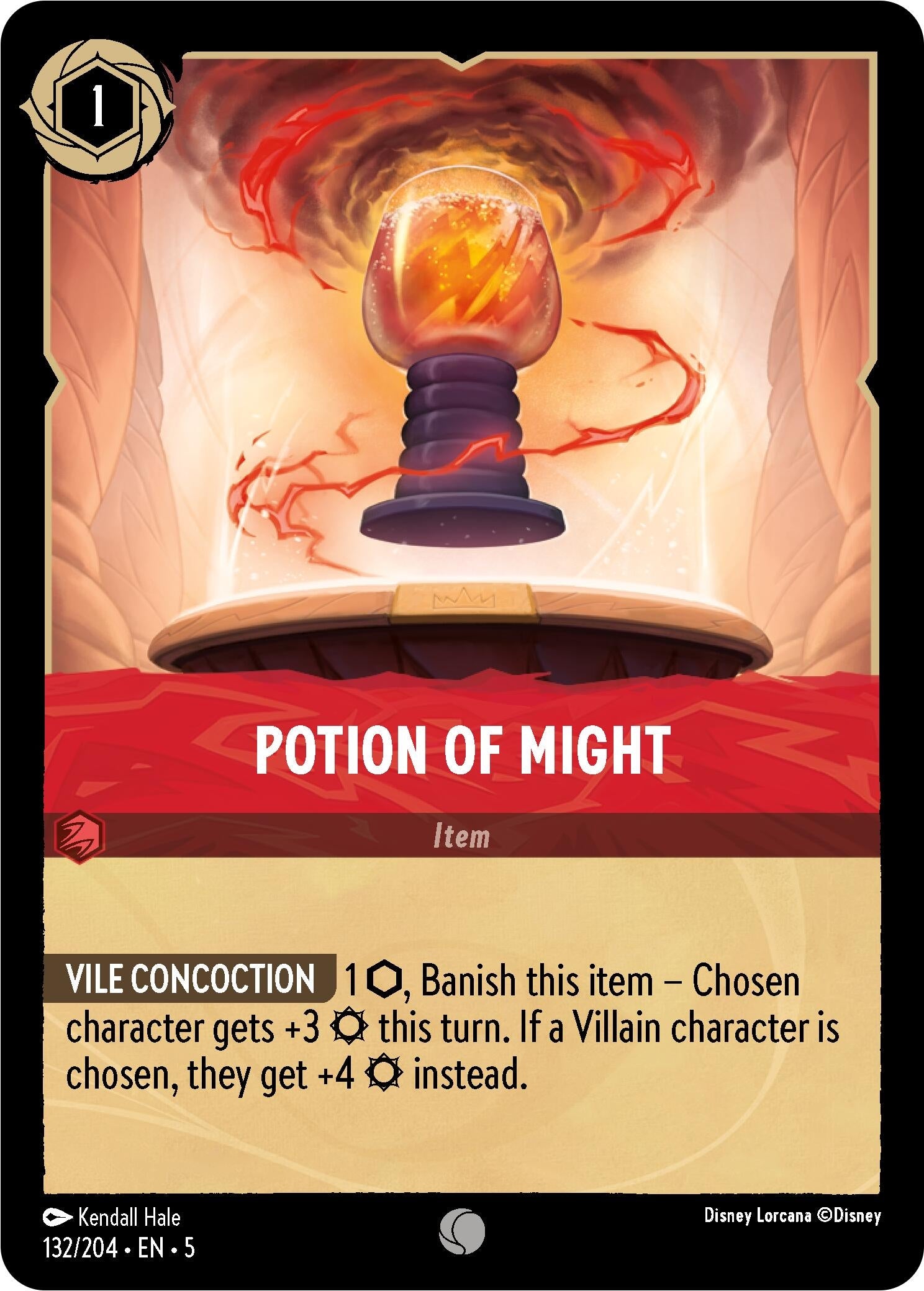 Image for Potion of Might (132/204) (Shimmering Skies) (5) - Disney Lorcana