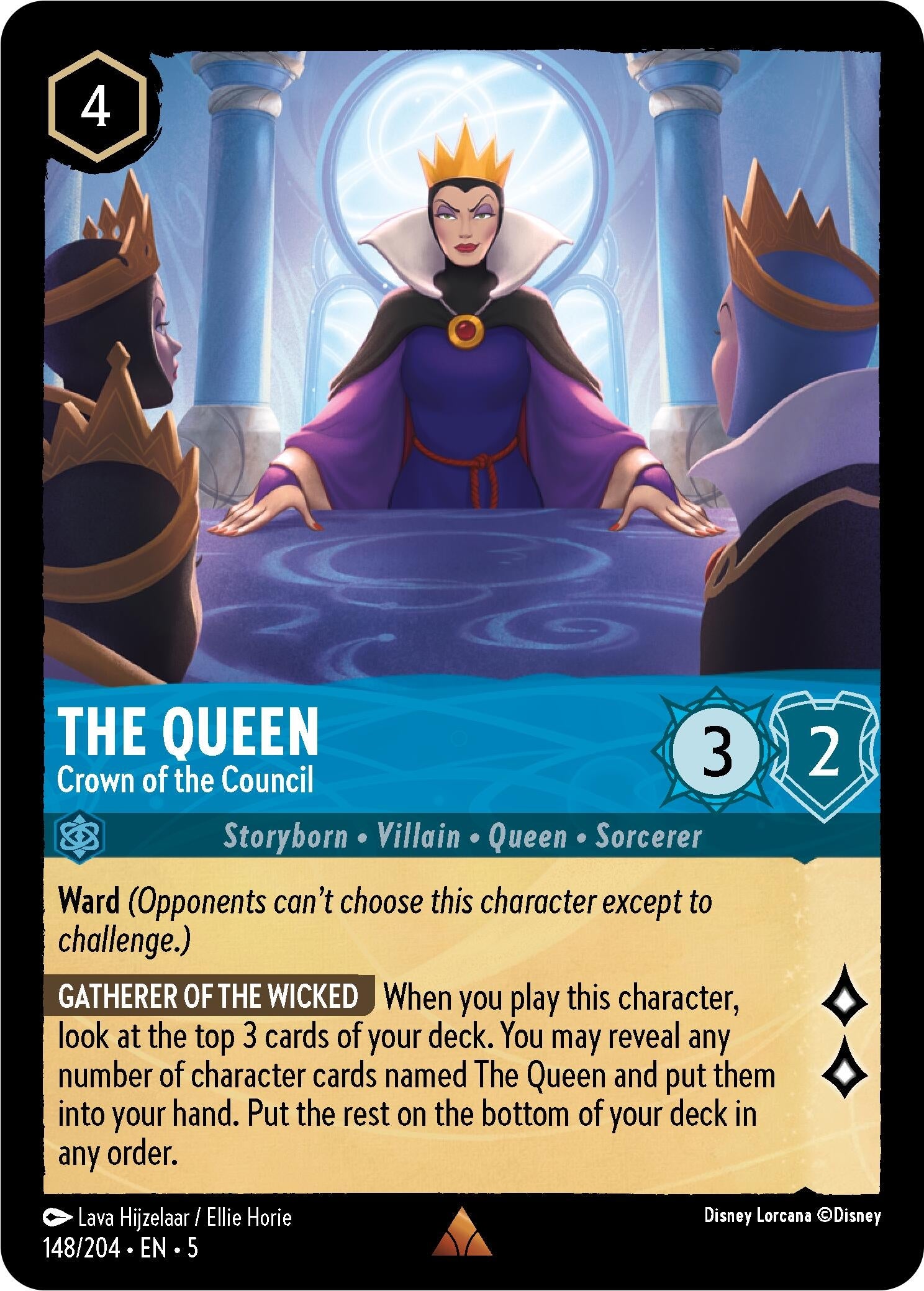 Image for The Queen - Crown of the Council (148/204) (Shimmering Skies) (5) - Disney Lorcana