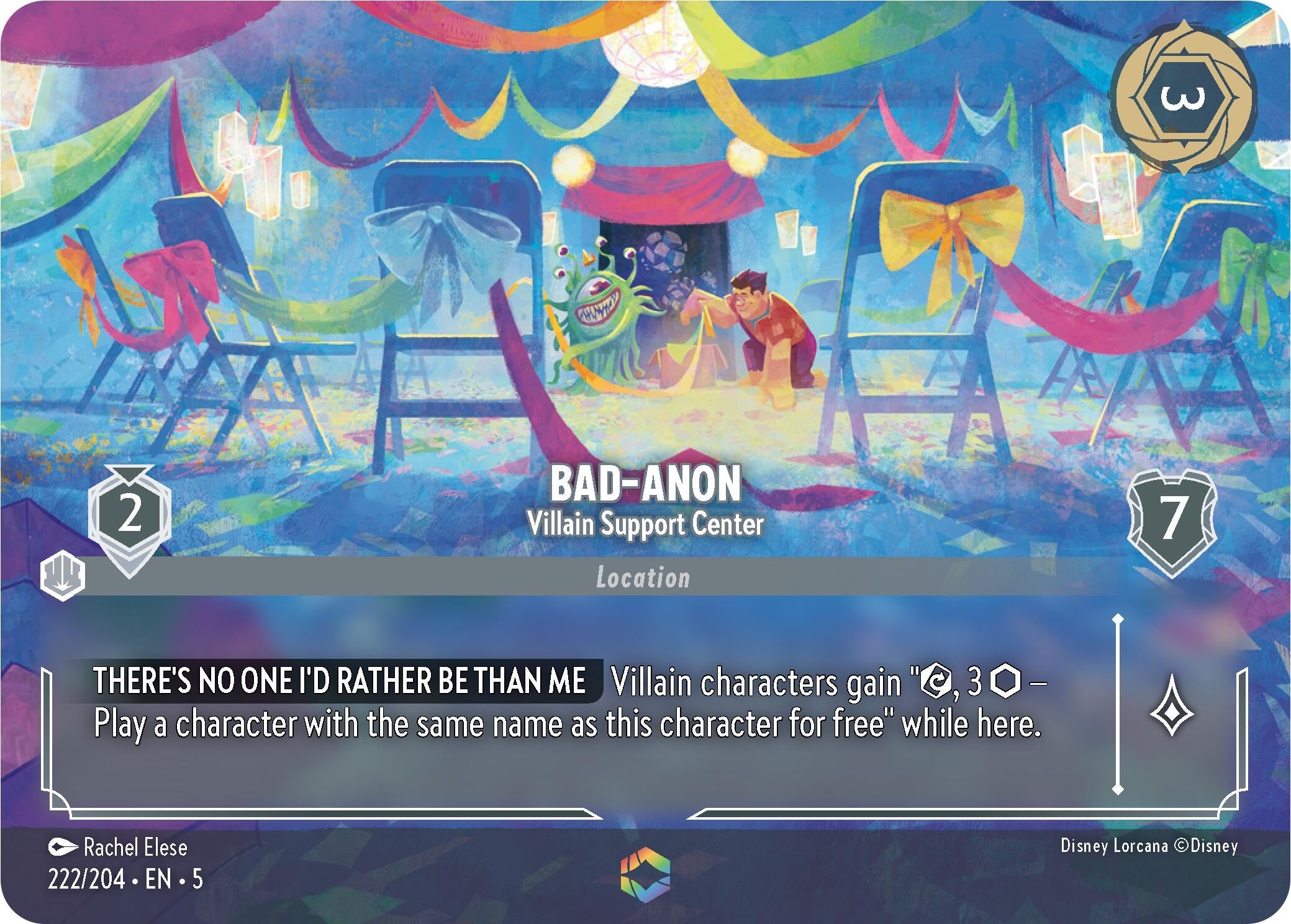 Image for Bad-Anon - Villain Support Center (Enchanted) (222/204) (Shimmering Skies) (5) - Disney Lorcana