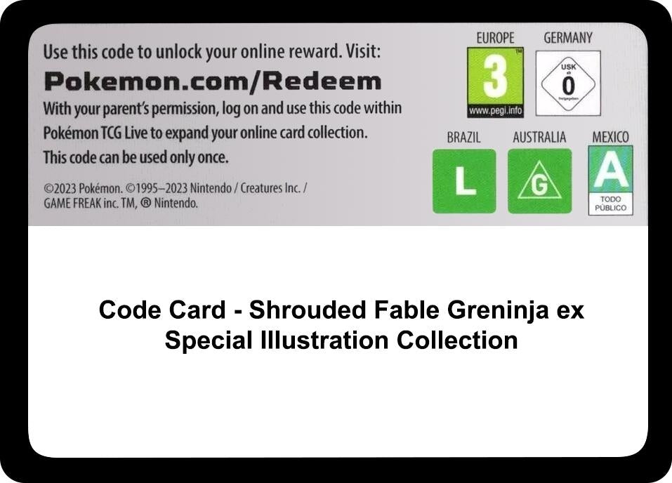 Image for Code Card - Shrouded Fable Greninja ex Special Illustration Collection (SV: Shrouded Fable) - Pokemon