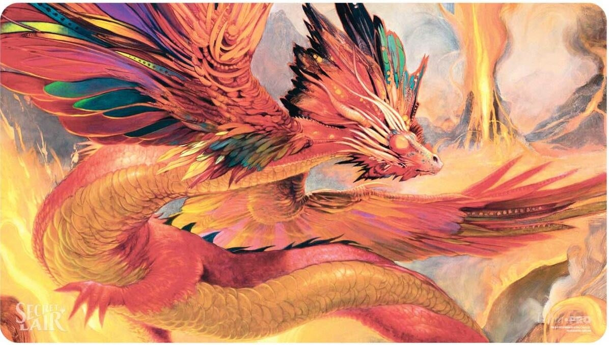 Image for Secret Lair 2024 Julie Bell - Shivan Dragon Standard Gaming Playmat for Magic: The Gathering - Playmats