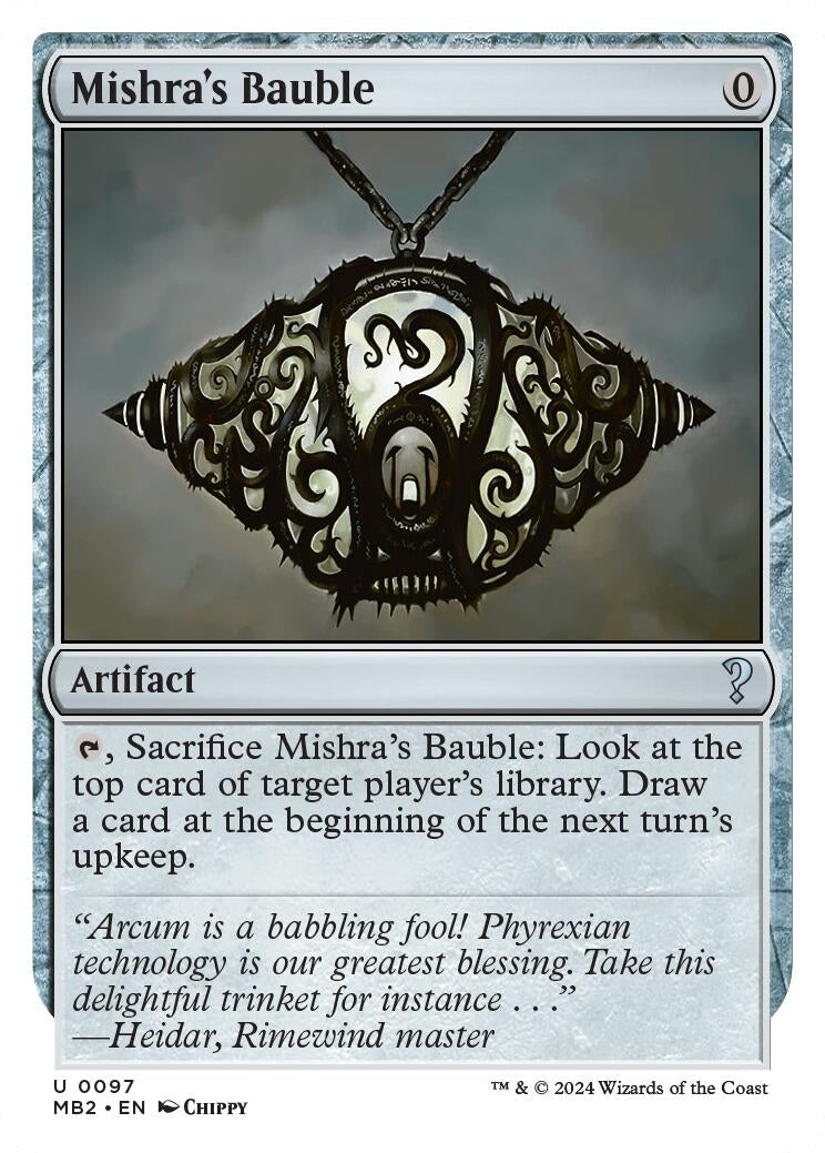Mishra's Bauble (White Border) (97) (Mystery Booster 2)