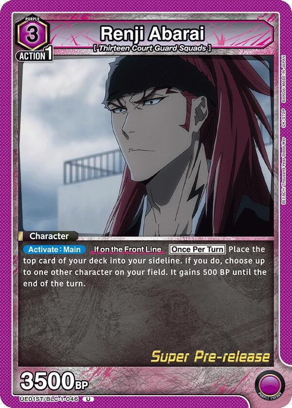 Image for Renji Abarai (046) (UE01ST/BLC-1-046) (UE01ST: BLEACH: Thousand-Year Blood War Super Pre-Release Starter Deck) (UE01ST_PRE) - Union Arena