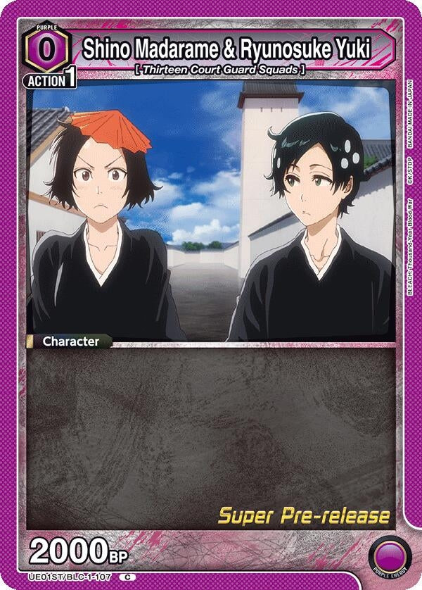 Image for Shino Madarame & Ryunosuke Yuki (UE01ST/BLC-1-107) (UE01ST: BLEACH: Thousand-Year Blood War Super Pre-Release Starter Deck) (UE01ST_PRE) - Union Arena