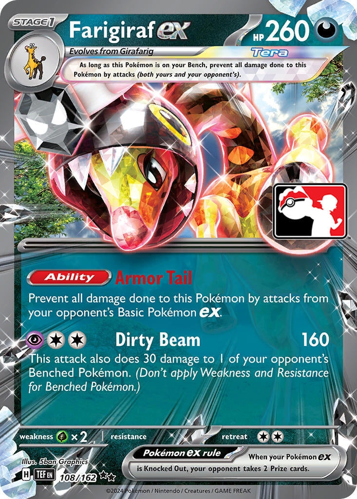 Image for Farigiraf ex (108/162) (Prize Pack Series Cards) - Pokemon