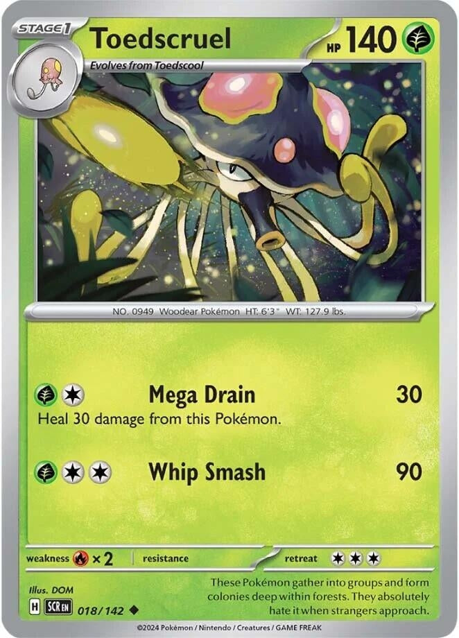 Image for Toedscruel (018/142) (SV07: Stellar Crown) - Pokemon