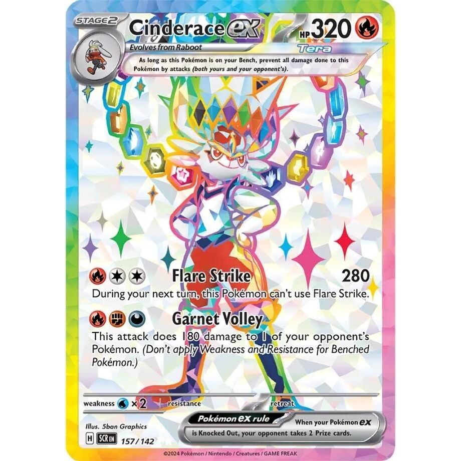 Cinderace ex (157/142) (SV07: Stellar Crown) - PokeBox USA