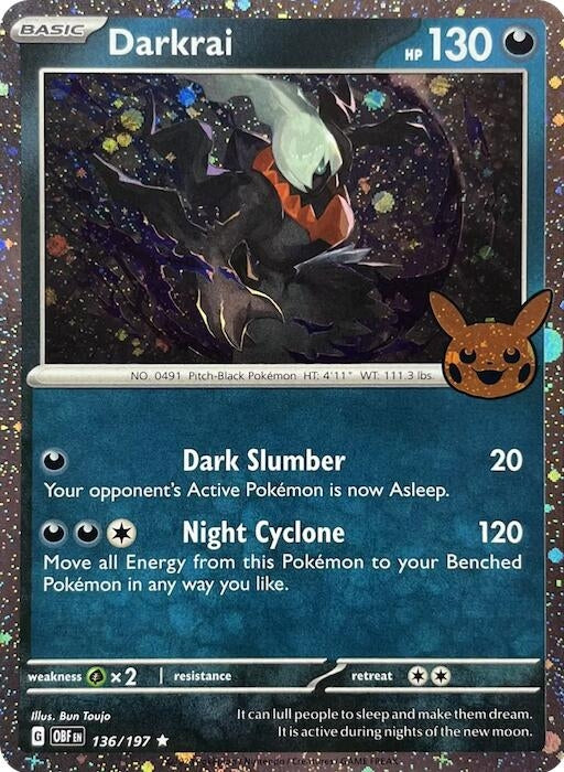 Image for Darkrai (Cosmos Holo) (136/197) (Trick or Trade BOOster Bundle 2024) (TTBB24) - Pokemon