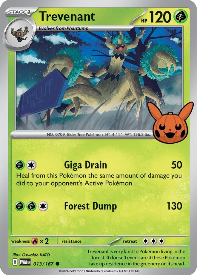 Image for Trevenant (013/167) (Trick or Trade BOOster Bundle 2024) (TTBB24) - Pokemon