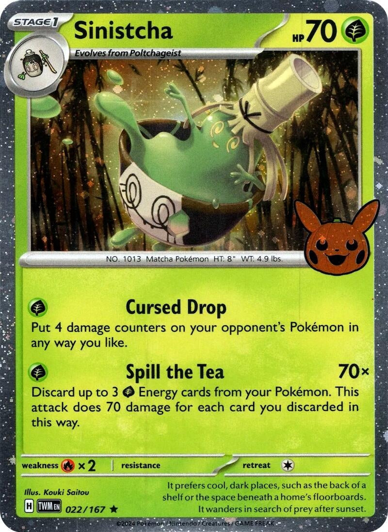 Image for Sinistcha (Cosmos Holo) (022/167) (Trick or Trade BOOster Bundle 2024) (TTBB24) - Pokemon
