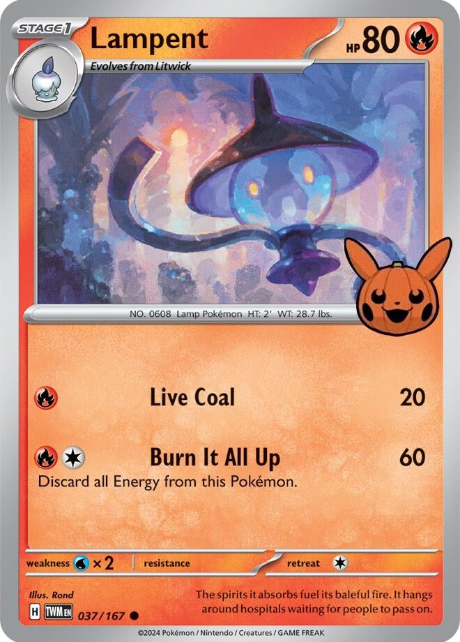 Image for Lampent (037/167) (Trick or Trade BOOster Bundle 2024) (TTBB24) - Pokemon