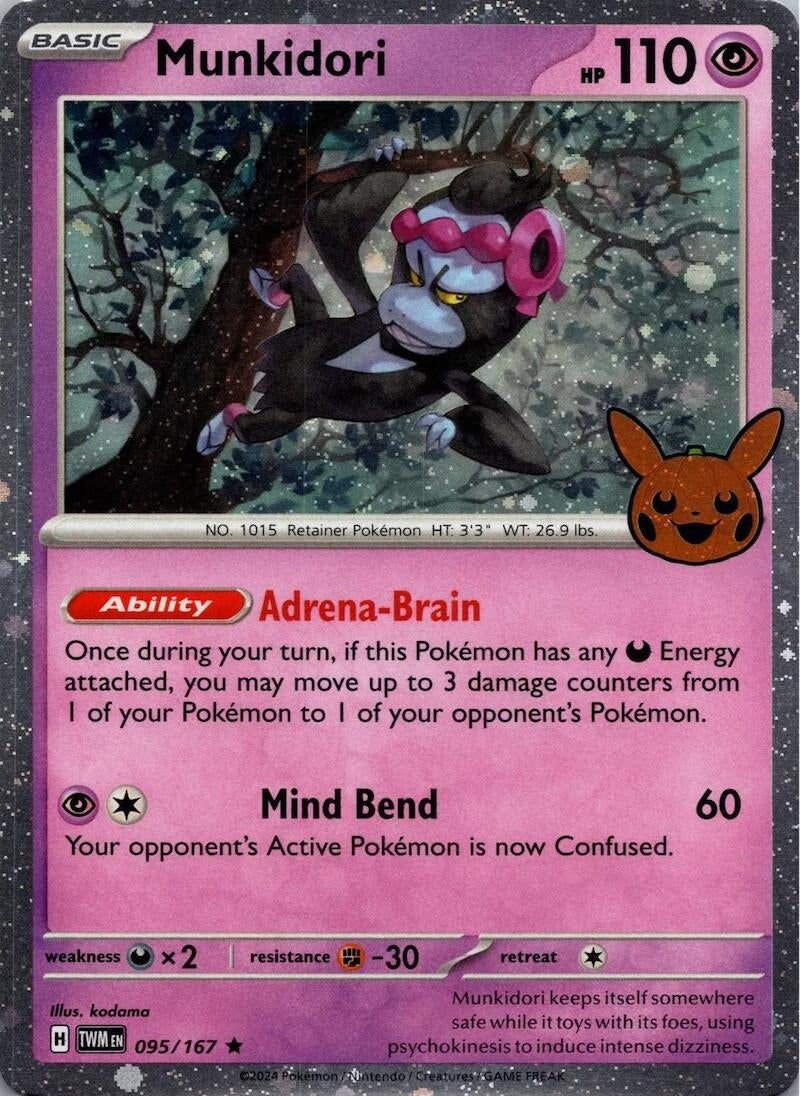 Image for Munkidori (Cosmos Holo) (095/167) (Trick or Trade BOOster Bundle 2024) (TTBB24) - Pokemon