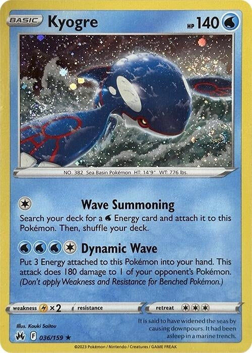 Image for Kyogre - 036/159 (Pixel Holo) (036/159) (Miscellaneous Cards & Products) (MCAP) - Pokemon