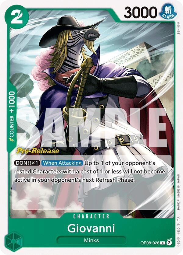 Image for Giovanni (OP08-026) (Two Legends Pre-Release Cards) (OP08 PRE) - One Piece Card Game