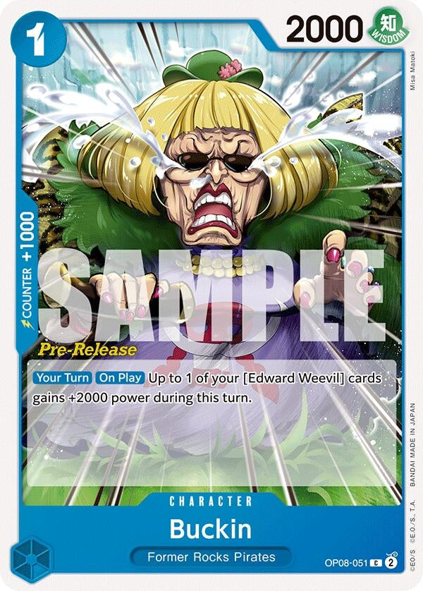 Image for Buckin (OP08-051) (Two Legends Pre-Release Cards) (OP08 PRE) - One Piece Card Game