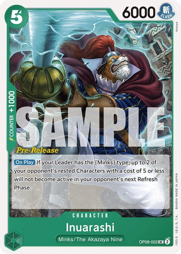 Image for Inuarashi (OP08-022) (Two Legends Pre-Release Cards) (OP08 PRE) - One Piece Card Game