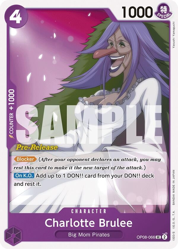 Image for Charlotte Brulee (OP08-066) (Two Legends Pre-Release Cards) (OP08 PRE) - One Piece Card Game