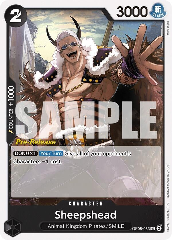 Image for Sheepshead (OP08-083) (Two Legends Pre-Release Cards) (OP08 PRE) - One Piece Card Game