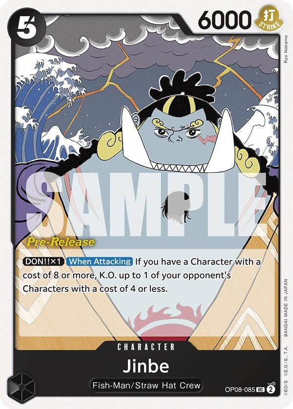 Image for Jinbe (OP08-085) (Two Legends Pre-Release Cards) (OP08 PRE) - One Piece Card Game