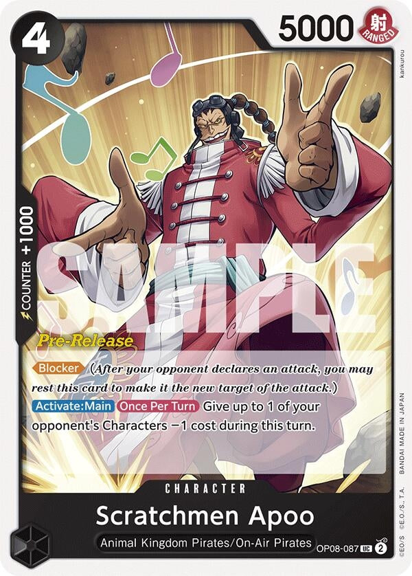 Image for Scratchmen Apoo (OP08-087) (Two Legends Pre-Release Cards) (OP08 PRE) - One Piece Card Game