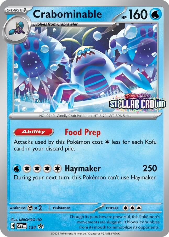 Image for Crabominable - 134 (134/142) (SV: Scarlet & Violet Promo Cards) (SVP) - Pokemon