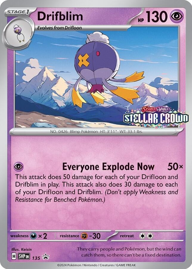 Image for Drifblim - 135 (135) (SV: Scarlet & Violet Promo Cards) (SVP) - Pokemon