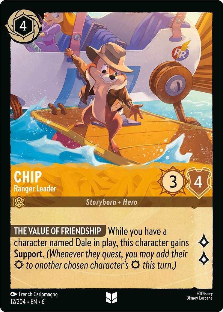 Image for Chip - Ranger Leader (12/204) (Azurite Sea) (6) - Disney Lorcana