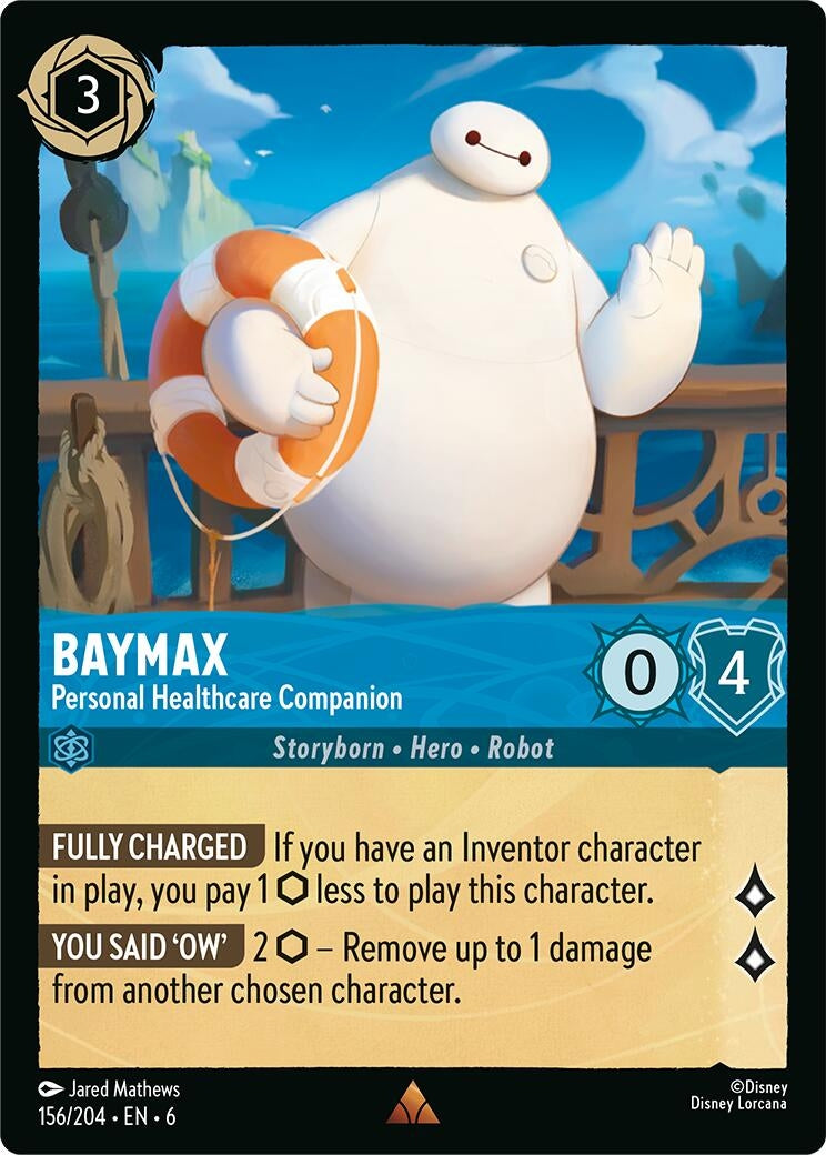 Image for Baymax - Personal Healthcare Companion (156/204) (Azurite Sea) (6) - Disney Lorcana