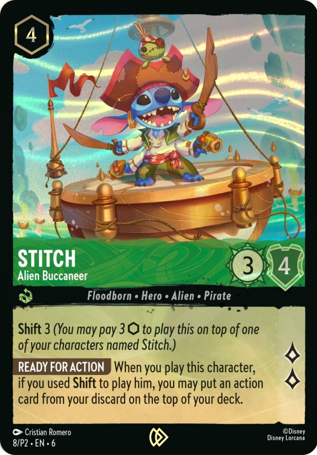 Image for Stitch - Alien Buccaneer (Stitch Collector's Gift Set Promo) (8) (Disney Lorcana Promo Cards) (DLPC) - Disney Lorcana