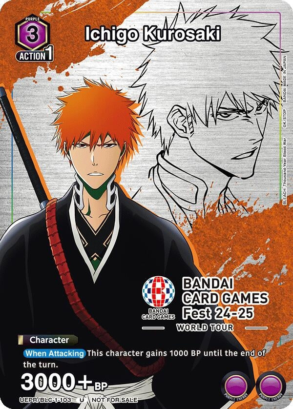 Image for Ichigo Kurosaki (BANDAI Card Games Fest 24-25 World Tour) (UEPR/BLC-1-103) (Union Arena Promotion Cards) (UEPR) - Union Arena