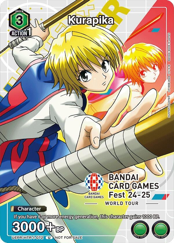Image for Kurapika (BANDAI Card Games Fest 24-25 World Tour) (UEPR/HTR-1-072) (Union Arena Promotion Cards) (UEPR) - Union Arena