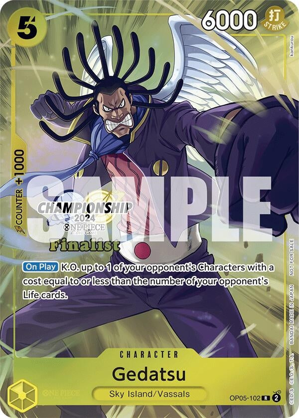 Image for Gedatsu (Championship 2024 Finalist Card Set) (OP05-102) (One Piece Promotion Cards) (OP-PR) - One Piece Card Game