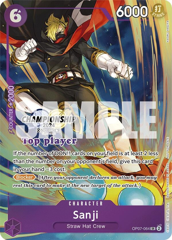 Image for Sanji (Championship 2024 Top Player Pack) (OP07-064) (One Piece Promotion Cards) (OP-PR) - One Piece Card Game