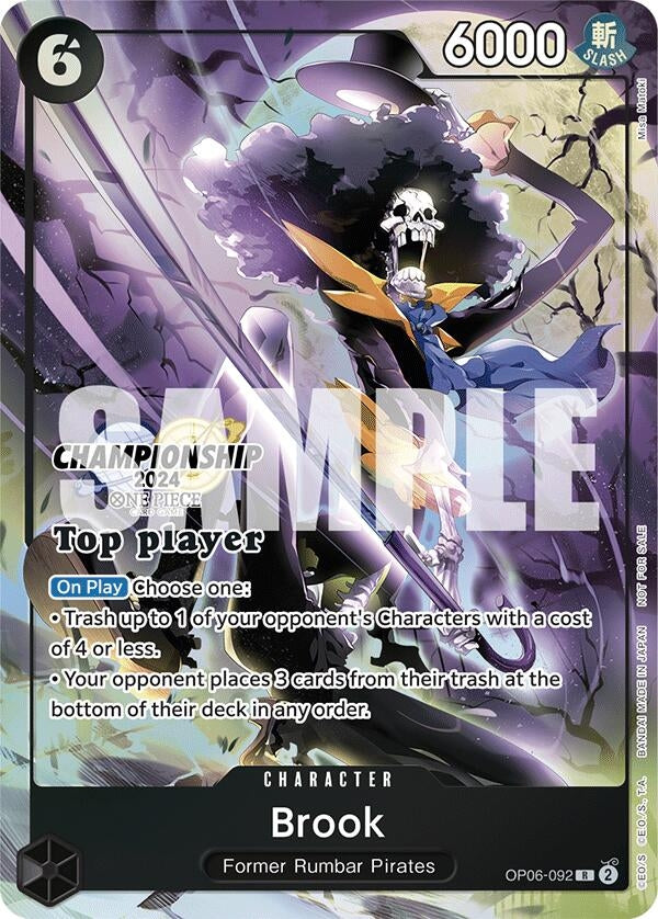 Image for Brook (Championship 2024 Top Player Pack) (OP06-092) (One Piece Promotion Cards) (OP-PR) - One Piece Card Game