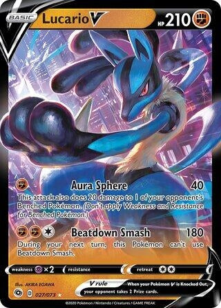 Image for Lucario V - 027/073 (Non-Holo) (27/73) (Deck Exclusives) (PR) - Pokemon