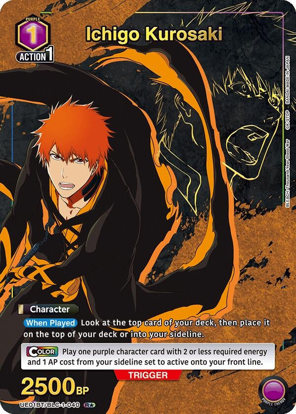 Image for Ichigo Kurosaki (040) (R*) (UE01BT/BLC-1-040) (UE01BT: BLEACH: Thousand-Year Blood War) (UE01BT) - Union Arena